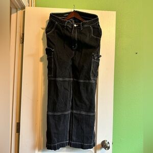 Wild Fable Dark Gray Pants with White Stitching